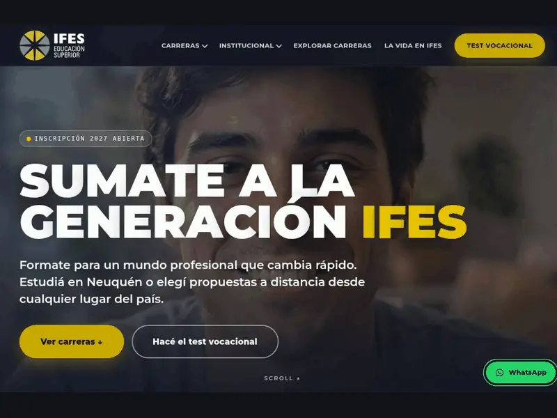 Recorrido por el sitio web de IFES, instituto de educación superior en Neuquén